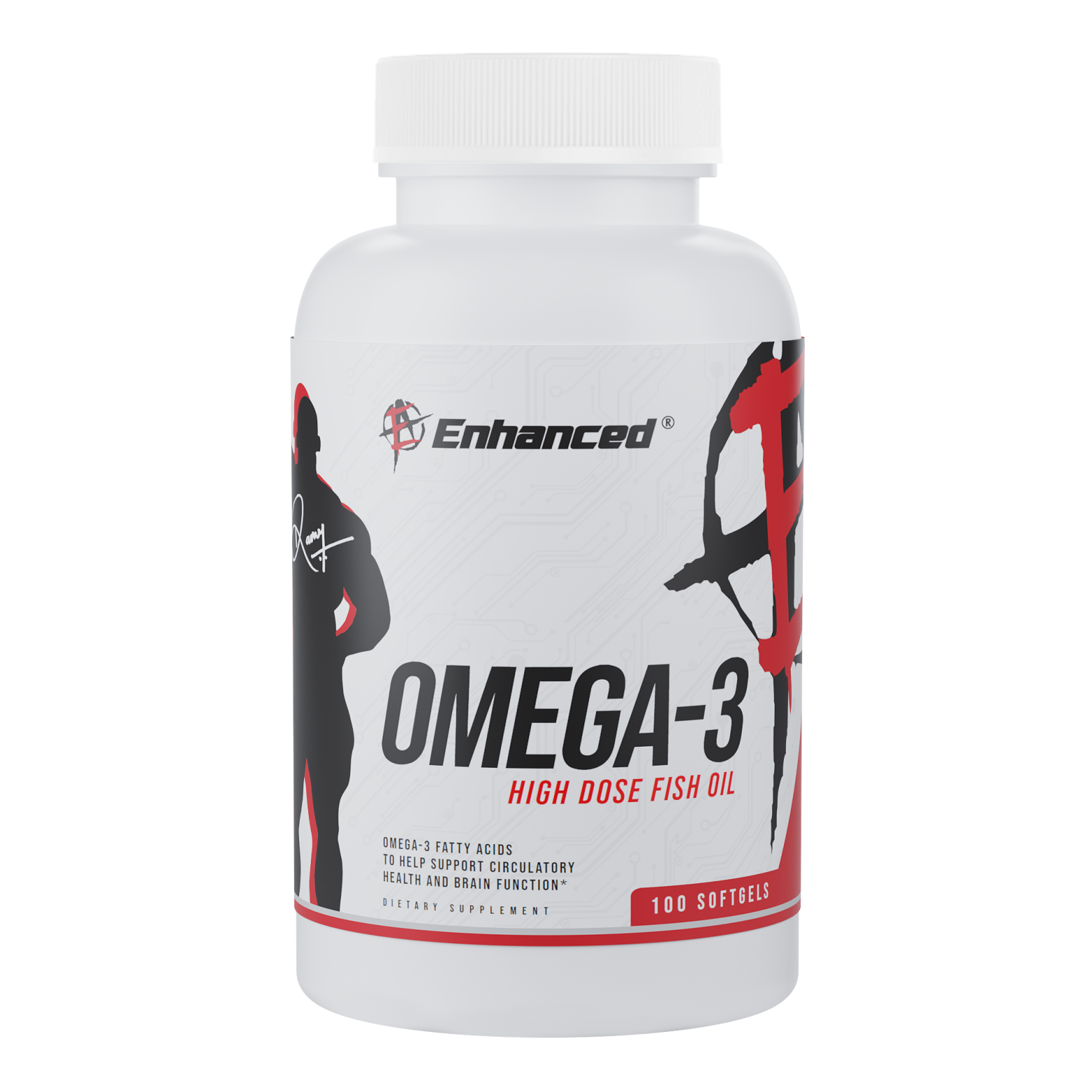 High Concentration Omega 3 Supplement 100 Softgels Enhanced Labs